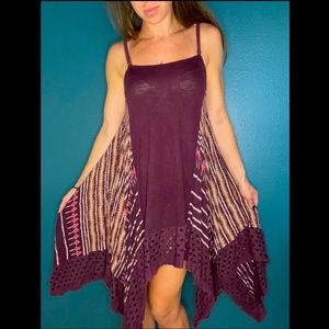 Free People boho deep purple dress